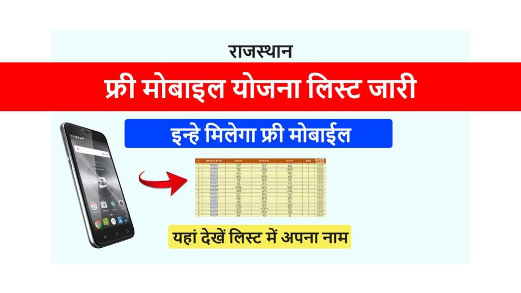 Rajasthan Free Mobile Yojana List