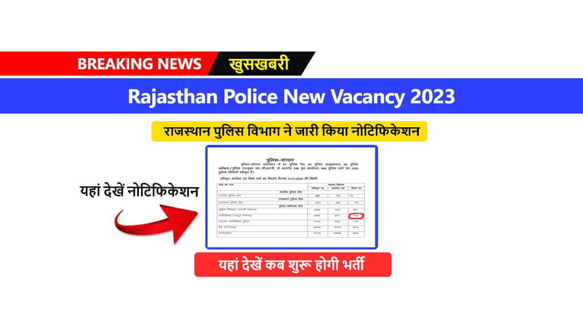 Rajasthan Constable Vacancy 2023